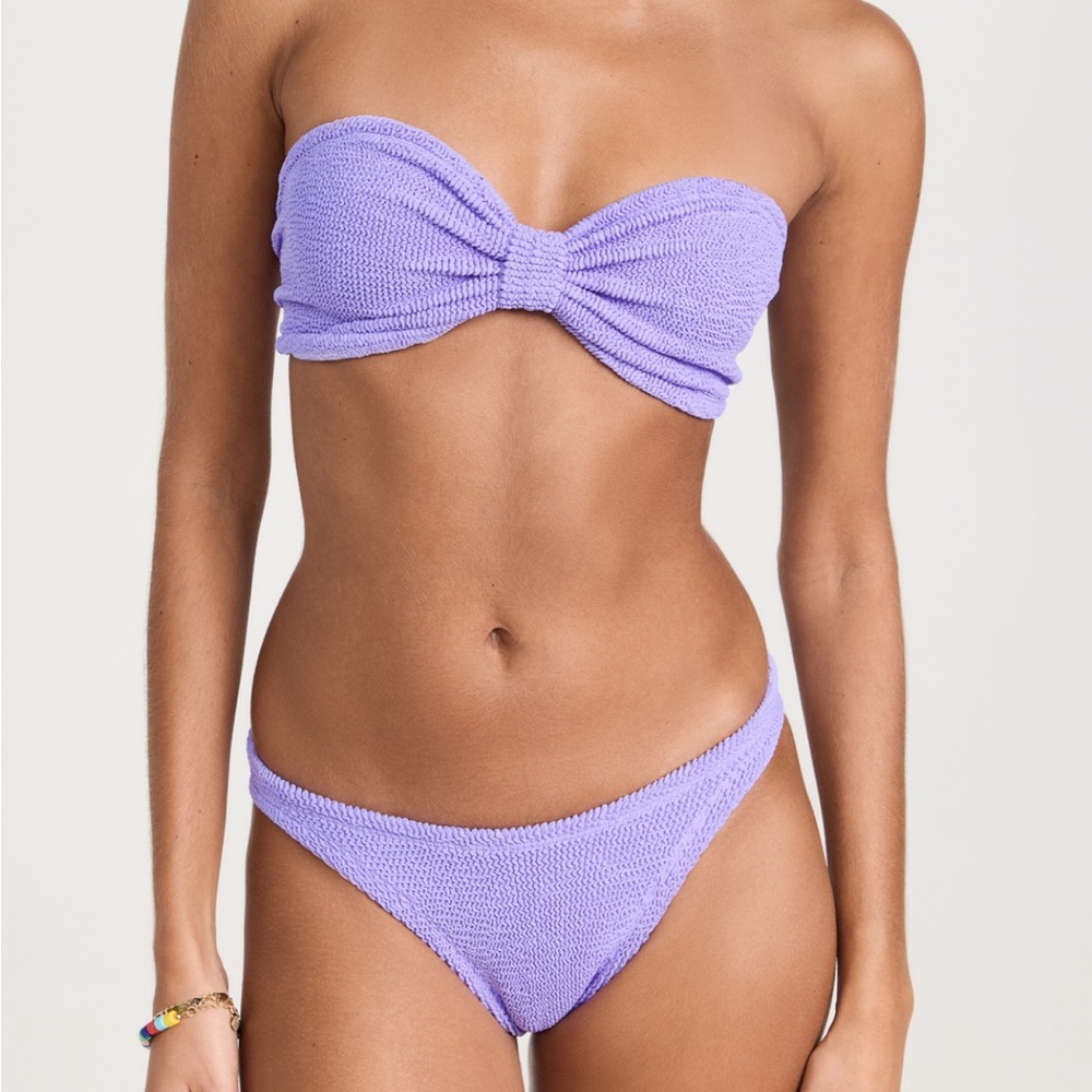 Hunza G Lavender Bandeau Bikini Set